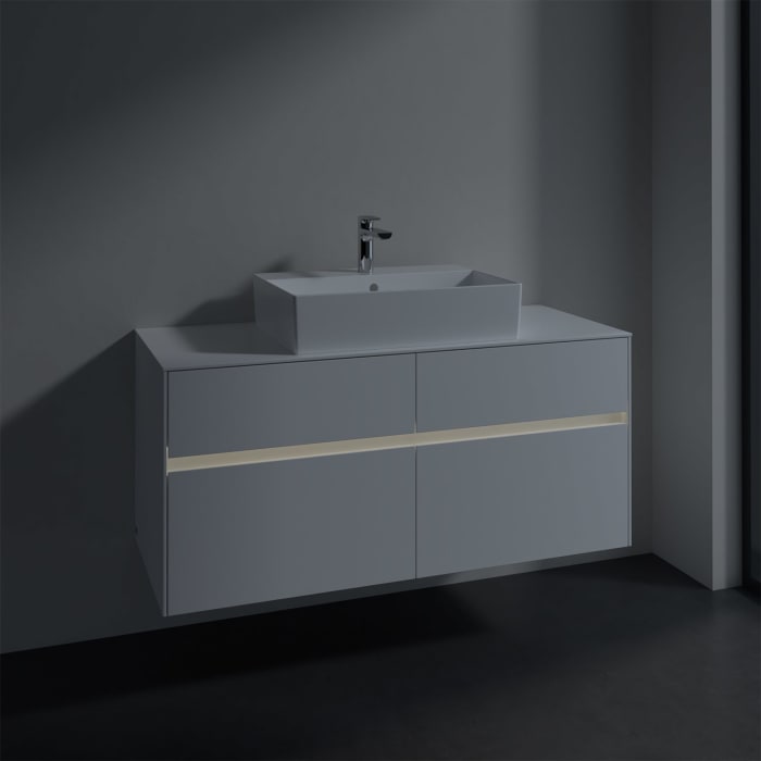 Villeroy & Boch Collaro Waschtischunterschrank 120 x 50 cm, mit 4 Auszügen und LED-Beleuchtung