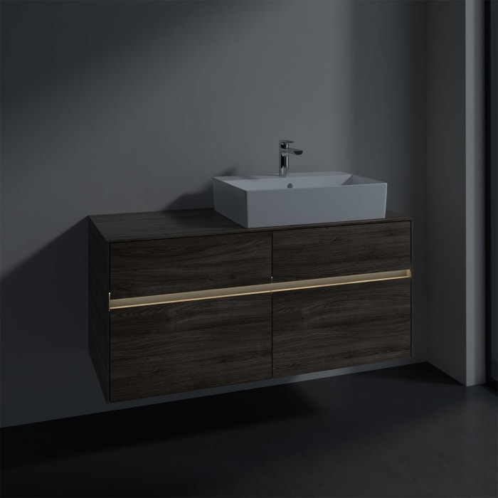 Villeroy & Boch Collaro Waschtischunterschrank 120 x 50 cm, mit 4 Auszügen und LED-Beleuchtung