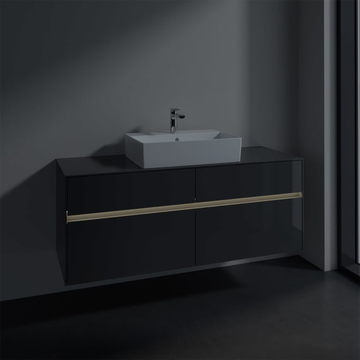 Villeroy & Boch Collaro Waschtischunterschrank 140 x 50 cm, mit 4 Auszügen und LED-Beleuchtung