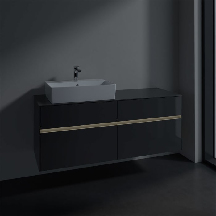 Villeroy & Boch Collaro Waschtischunterschrank 140 x 50 cm, mit 4 Auszügen und LED-Beleuchtung