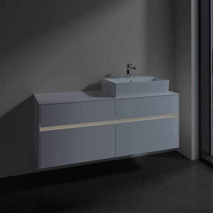 Villeroy & Boch Collaro Waschtischunterschrank 140 x 50 cm, mit 4 Auszügen und LED-Beleuchtung