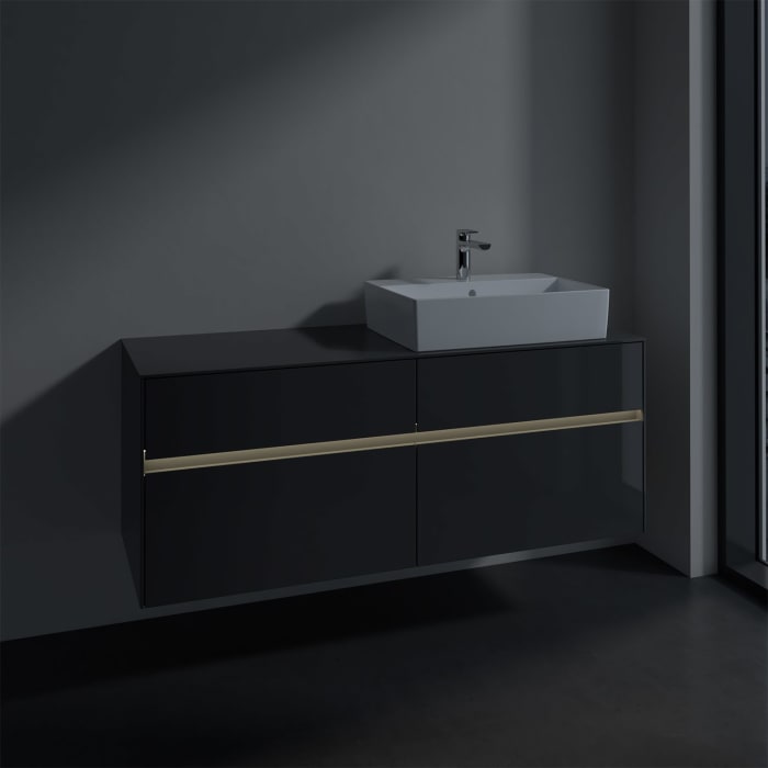 Villeroy & Boch Collaro Waschtischunterschrank 140 x 50 cm, mit 4 Auszügen und LED-Beleuchtung