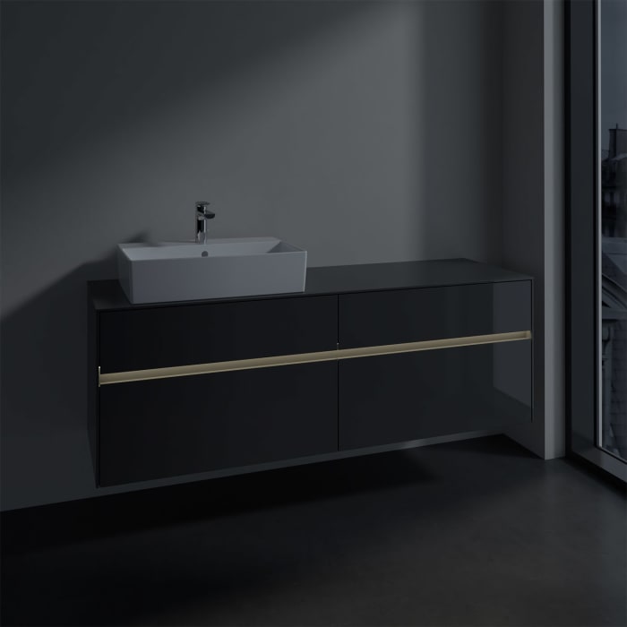 Villeroy & Boch Collaro Waschtischunterschrank 160 x 50 cm, mit 4 Auszügen und LED-Beleuchtung