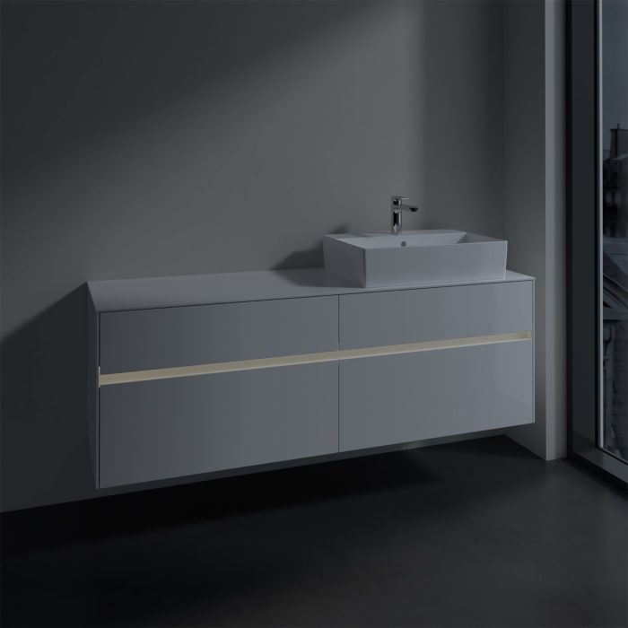 Villeroy & Boch Collaro Waschtischunterschrank 160 x 50 cm, mit 4 Auszügen und LED-Beleuchtung