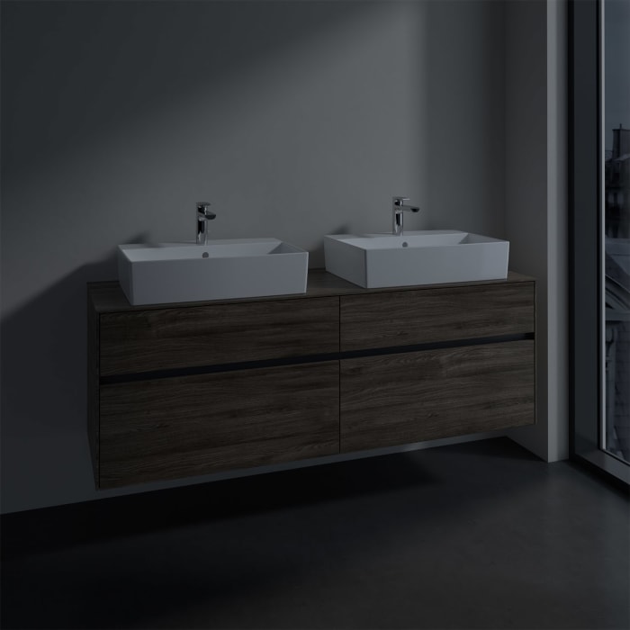 Villeroy & Boch Collaro Waschtischunterschrank 160 x 50 cm, mit 4 Auszügen für 2 Waschtische