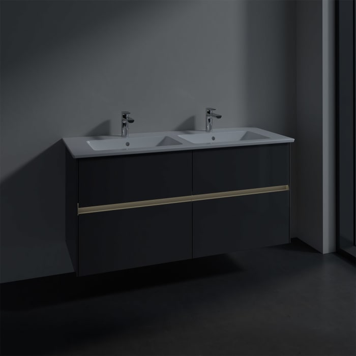 Villeroy & Boch Collaro Waschtischunterschrank 126 x 48 cm, mit 4 Auszügen und LED-Beleuchtung für Venticello Waschtisch