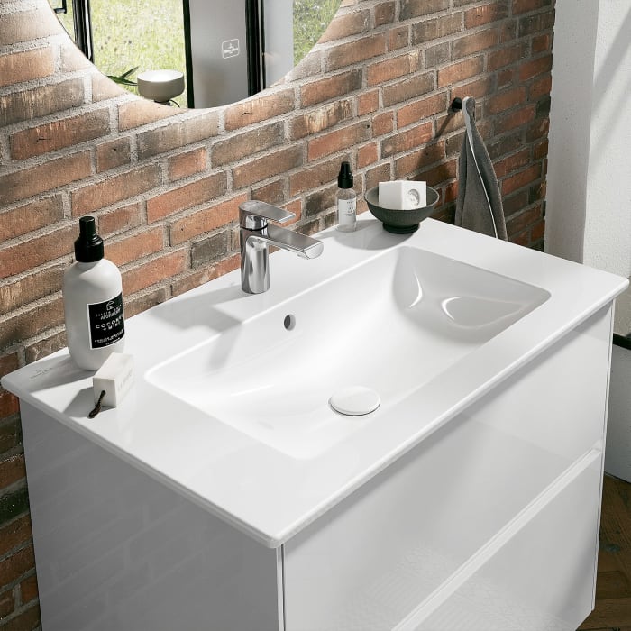 Villeroy & Boch Collaro Waschtischunterschrank 76 x 48 cm, mit 2 Auszügen und LED-Beleuchtung für Venticello Waschtisch