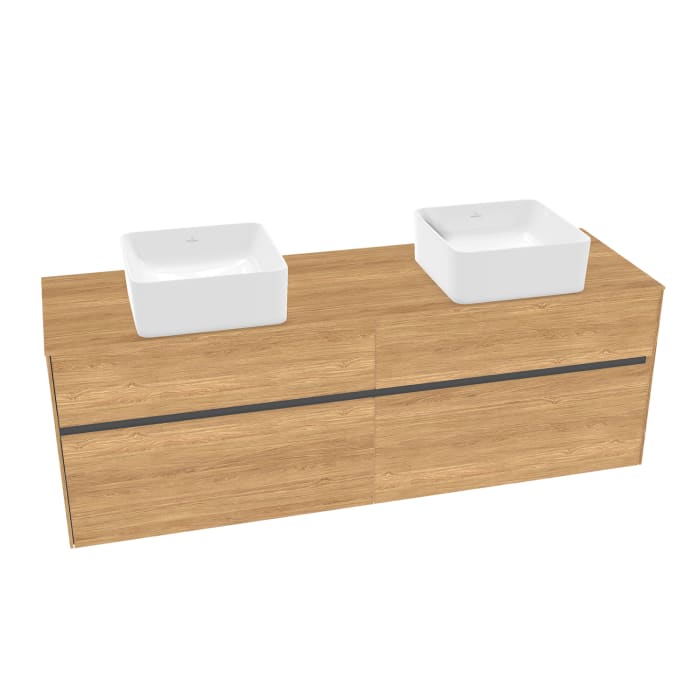 Villeroy & Boch Collaro Waschtischunterschrank 160 x 54,8 cm mit 4 Auszügen ohne Ausschnitt