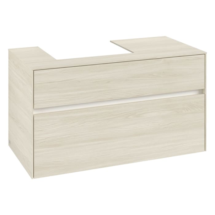Villeroy & Boch Collaro Waschtischunterschrank 100 x 54,8 cm , mit LED-Beleuchtung, mit 2 Auszügen
