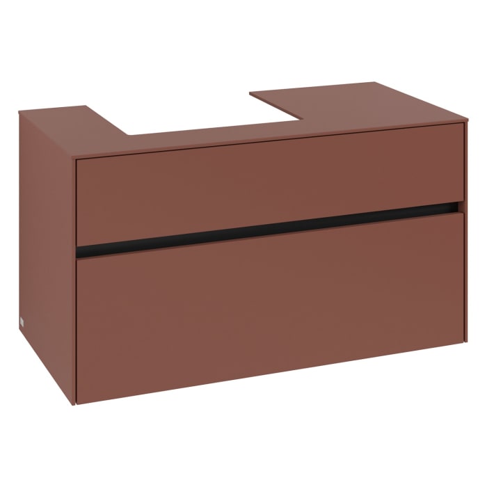 Villeroy & Boch Collaro Waschtischunterschrank 100 x 54,8 cm , mit LED-Beleuchtung, mit 2 Auszügen