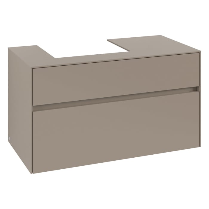 Villeroy & Boch Collaro Waschtischunterschrank 100 x 54,8 cm , mit LED-Beleuchtung, mit 2 Auszügen