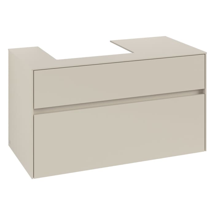 Villeroy & Boch Collaro Waschtischunterschrank 100 x 54,8 cm , mit LED-Beleuchtung, mit 2 Auszügen