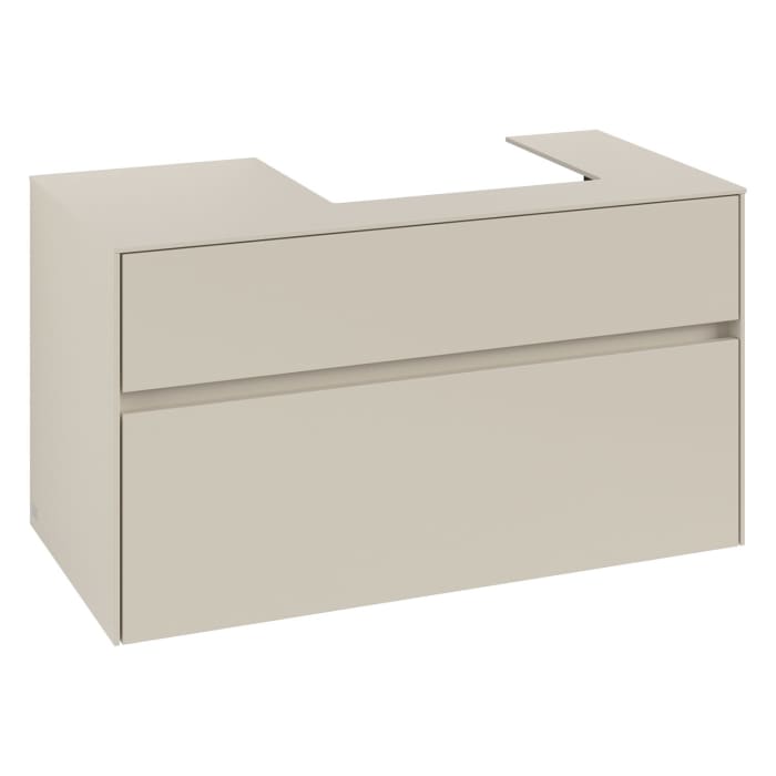 Villeroy & Boch Collaro Waschtischunterschrank 100 x 54,8 cm , mit LED-Beleuchtung, mit 2 Auszügen
