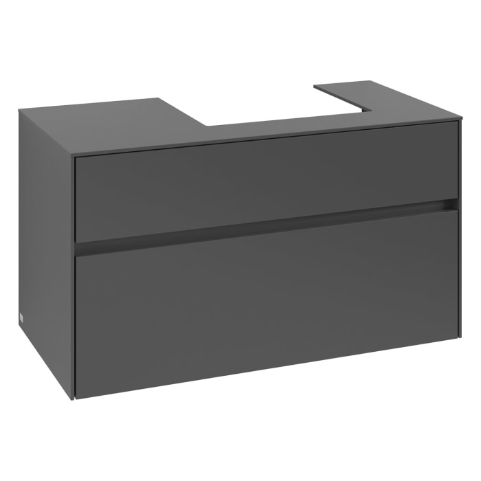 Villeroy & Boch Collaro Waschtischunterschrank 100 x 54,8 cm , mit LED-Beleuchtung, mit 2 Auszügen