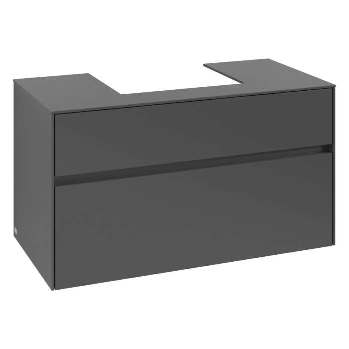 Villeroy & Boch Collaro Waschtischunterschrank 100 x 54,8 cm , mit LED-Beleuchtung, mit 2 Auszügen