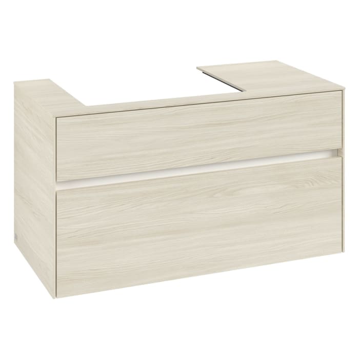 Villeroy & Boch Collaro Waschtischunterschrank 100 x 54,8 cm , mit LED-Beleuchtung, mit 2 Auszügen