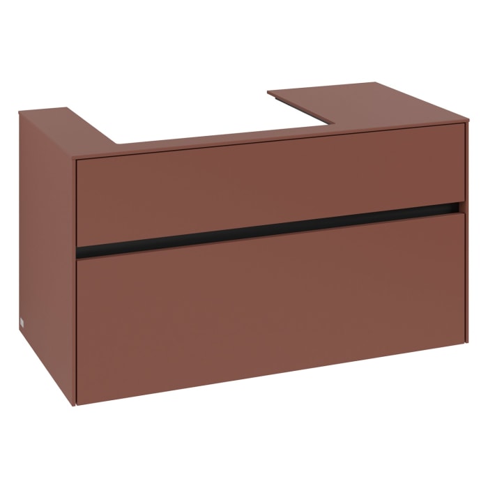 Villeroy & Boch Collaro Waschtischunterschrank 100 x 54,8 cm , mit LED-Beleuchtung, mit 2 Auszügen