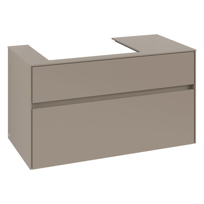 Villeroy & Boch Collaro Waschtischunterschrank 100 x 54,8 cm , mit LED-Beleuchtung, mit 2 Auszügen