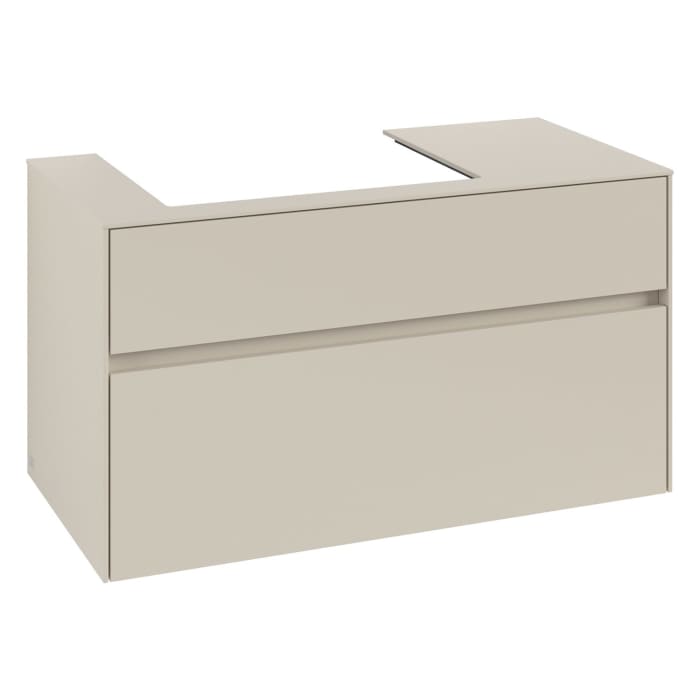 Villeroy & Boch Collaro Waschtischunterschrank 100 x 54,8 cm , mit LED-Beleuchtung, mit 2 Auszügen