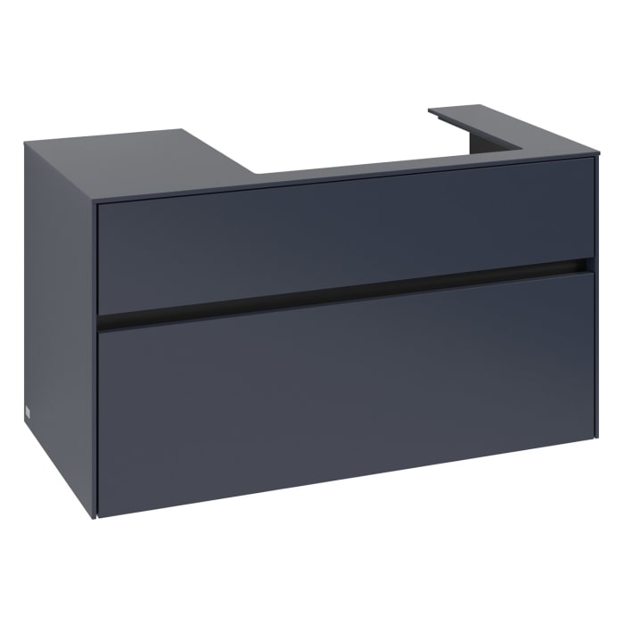 Villeroy & Boch Collaro Waschtischunterschrank 100 x 54,8 cm , mit LED-Beleuchtung, mit 2 Auszügen