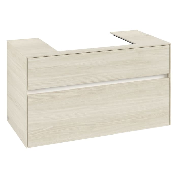 Villeroy & Boch Collaro Waschtischunterschrank 100 x 54,8 cm , mit LED-Beleuchtung, mit 2 Auszügen
