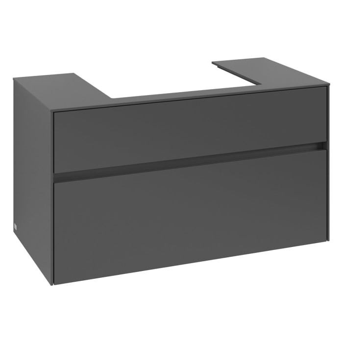 Villeroy & Boch Collaro Waschtischunterschrank 100 x 54,8 cm , mit LED-Beleuchtung, mit 2 Auszügen