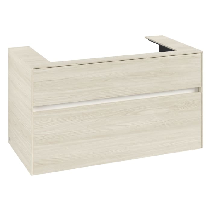 Villeroy & Boch Collaro Waschtischunterschrank 100 x 54,8 cm , mit LED-Beleuchtung, mit 2 Auszügen