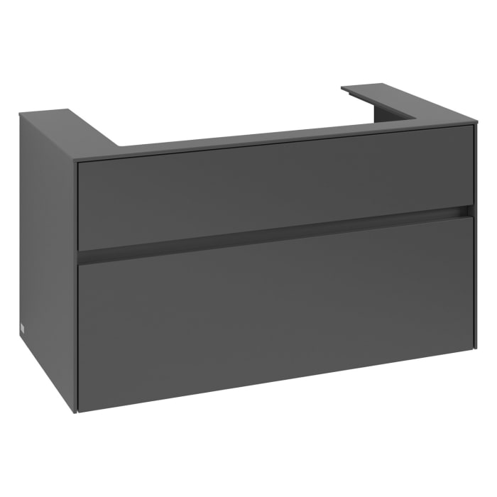 Villeroy & Boch Collaro Waschtischunterschrank 100 x 54,8 cm , mit LED-Beleuchtung, mit 2 Auszügen