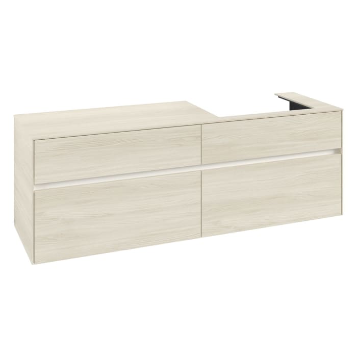 Villeroy & Boch Collaro Waschtischunterschrank 160 x 54,8 cm , mit LED-Beleuchtung, mit 4 Auszügen