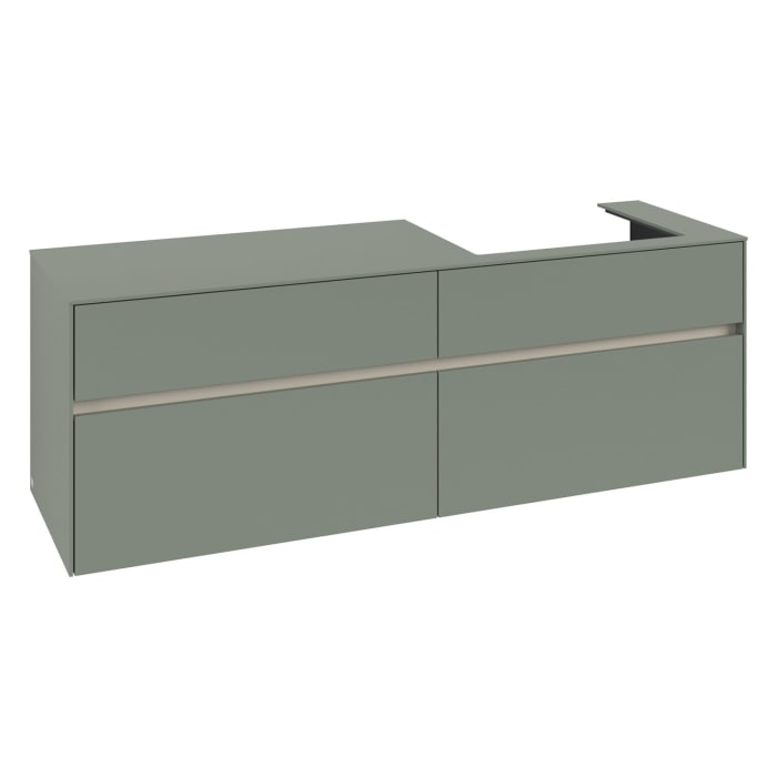 Villeroy & Boch Collaro Waschtischunterschrank 160 x 54,8 cm , mit LED-Beleuchtung, mit 4 Auszügen