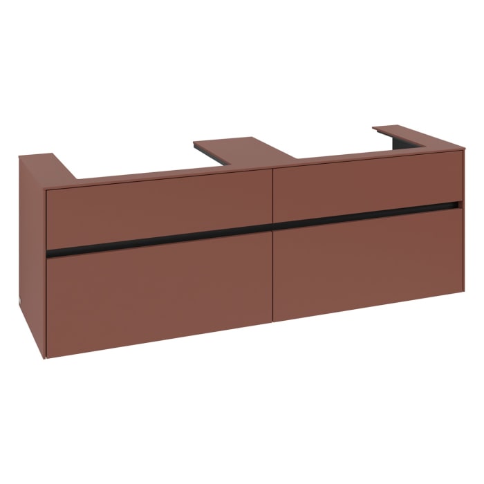 Villeroy & Boch Collaro Waschtischunterschrank 160 x 54,8 cm , mit LED-Beleuchtung, mit 4 Auszügen