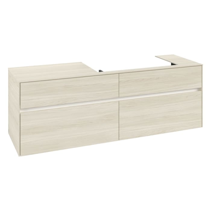 Villeroy & Boch Collaro Waschtischunterschrank 160 x 54,8 cm , mit LED-Beleuchtung, mit 4 Auszügen