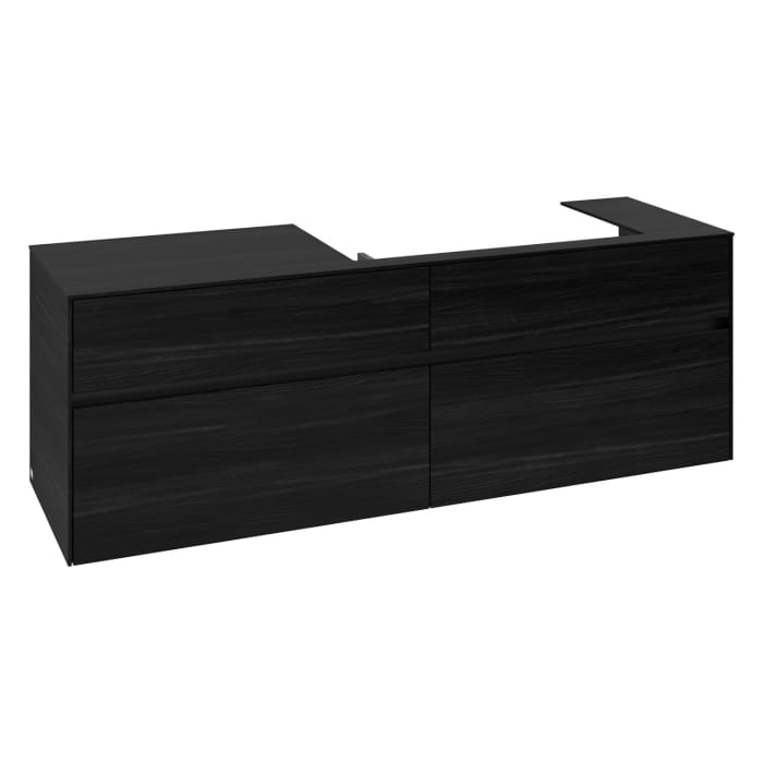 Villeroy & Boch Collaro Waschtischunterschrank 160 x 54,8 cm , mit LED-Beleuchtung, mit 4 Auszügen