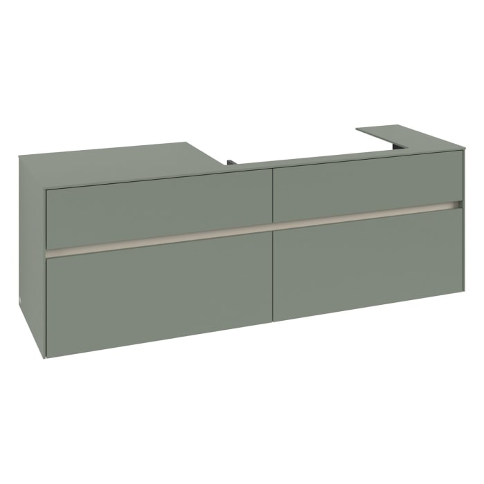 Villeroy & Boch Collaro Waschtischunterschrank 160 x 54,8 cm , mit LED-Beleuchtung, mit 4 Auszügen