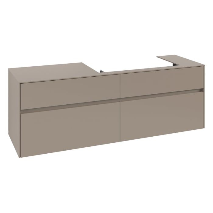 Villeroy & Boch Collaro Waschtischunterschrank 160 x 54,8 cm , mit LED-Beleuchtung, mit 4 Auszügen