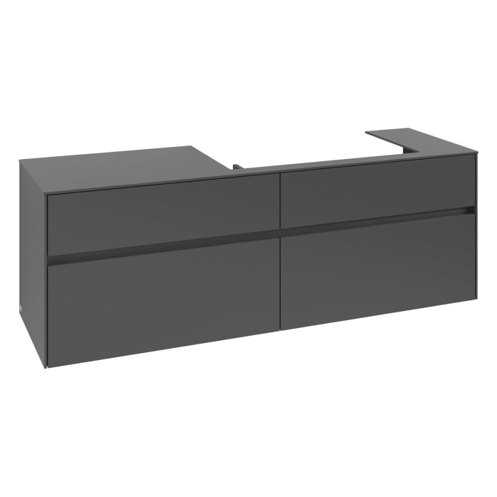 Villeroy & Boch Collaro Waschtischunterschrank 160 x 54,8 cm , mit LED-Beleuchtung, mit 4 Auszügen
