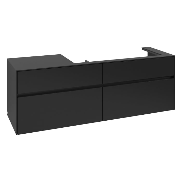 Villeroy & Boch Collaro Waschtischunterschrank 160 x 54,8 cm , mit LED-Beleuchtung, mit 4 Auszügen