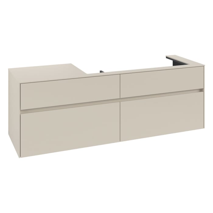 Villeroy & Boch Collaro Waschtischunterschrank 160 x 54,8 cm , mit LED-Beleuchtung, mit 4 Auszügen