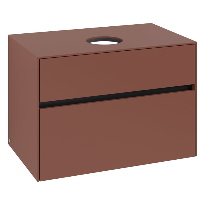 Villeroy & Boch Collaro Waschtischunterschrank 80 x 54,8 cm , mit LED-Beleuchtung, mit 2 Auszügen