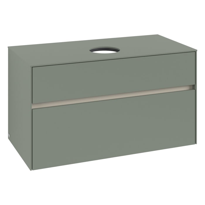 Villeroy & Boch Collaro Waschtischunterschrank 100 x 54,8 cm , mit LED-Beleuchtung, mit 2 Auszügen