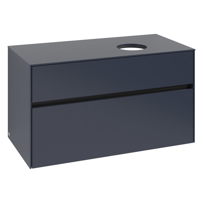 Villeroy & Boch Collaro Waschtischunterschrank 100 x 54,8 cm , mit LED-Beleuchtung, mit 2 Auszügen