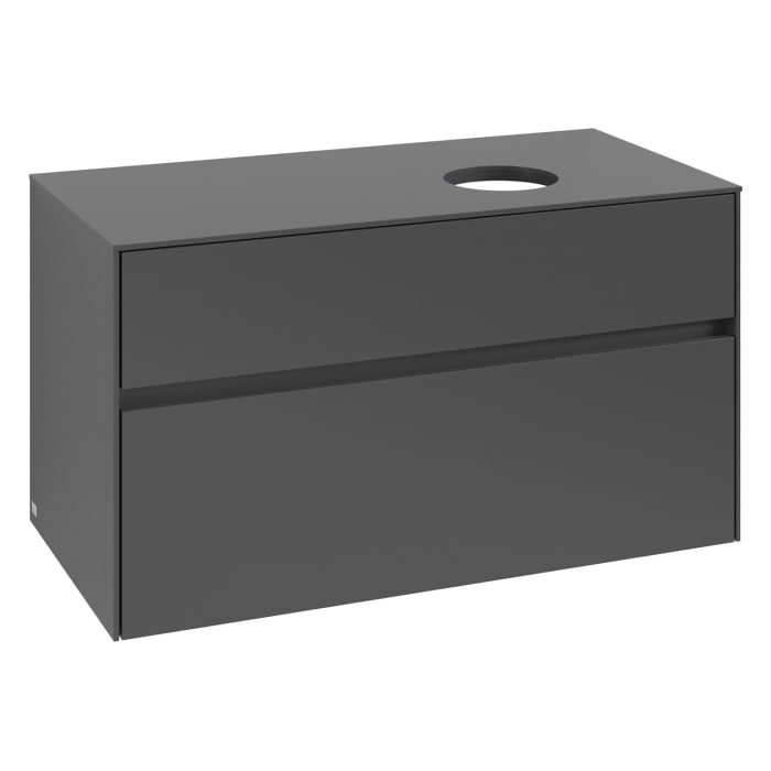 Villeroy & Boch Collaro Waschtischunterschrank 100 x 54,8 cm , mit LED-Beleuchtung, mit 2 Auszügen