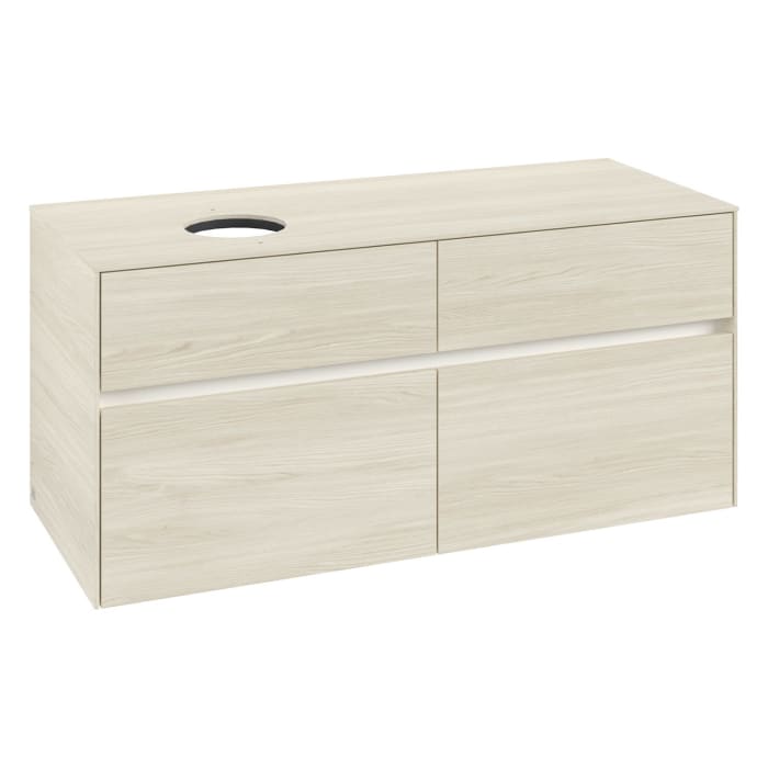 Villeroy & Boch Collaro Waschtischunterschrank 120 x 54,8 cm , mit LED-Beleuchtung, mit 4 Auszügen