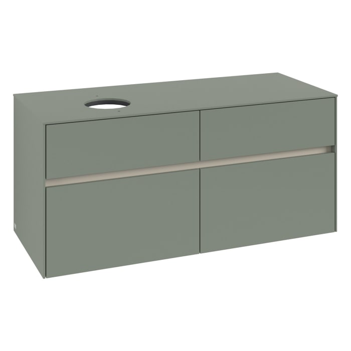 Villeroy & Boch Collaro Waschtischunterschrank 120 x 54,8 cm , mit LED-Beleuchtung, mit 4 Auszügen