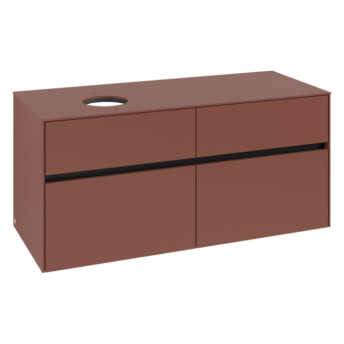 Villeroy & Boch Collaro Waschtischunterschrank 120 x 54,8 cm , mit LED-Beleuchtung, mit 4 Auszügen