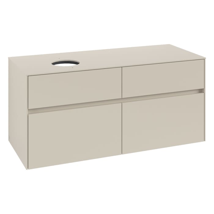 Villeroy & Boch Collaro Waschtischunterschrank 120 x 54,8 cm , mit LED-Beleuchtung, mit 4 Auszügen