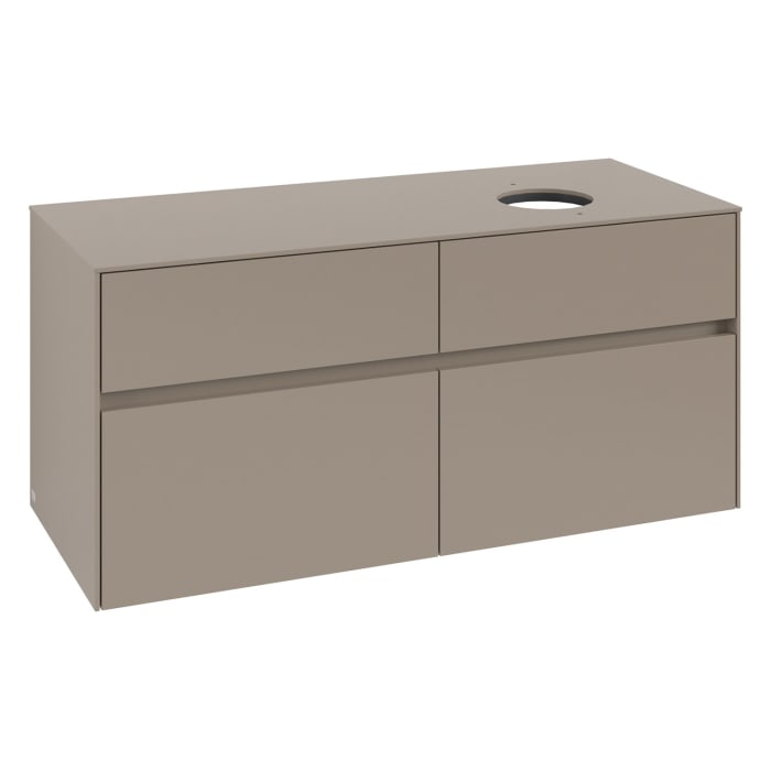 Villeroy & Boch Collaro Waschtischunterschrank 120 x 54,8 cm , mit LED-Beleuchtung, mit 4 Auszügen
