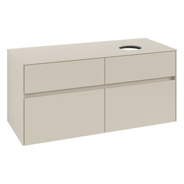 Villeroy & Boch Collaro Waschtischunterschrank 120 x 54,8 cm , mit LED-Beleuchtung, mit 4 Auszügen