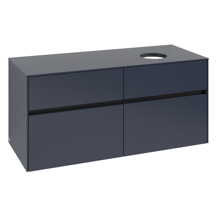 Villeroy & Boch Collaro Waschtischunterschrank 120 x 54,8 cm , mit LED-Beleuchtung, mit 4 Auszügen