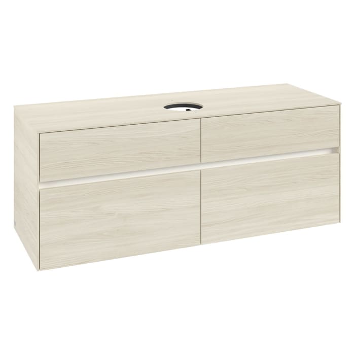 Villeroy & Boch Collaro Waschtischunterschrank 140 x 54,8 cm , mit LED-Beleuchtung, mit 4 Auszügen